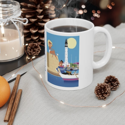 MUG EN CÉRAMIQUE DUNKERQUE PHARE BATEAU