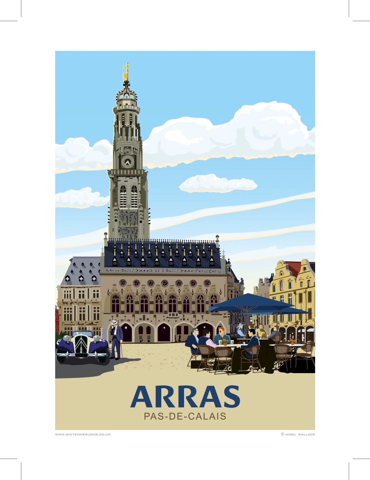 AFFICHE 18 CM PAR 24 CM ARRRAS MOMENT DE DÉTENTE