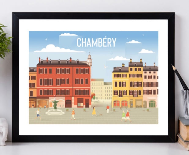 AFFICHE 18 CM PAR 24 CM CHAMBÉRY VUE
