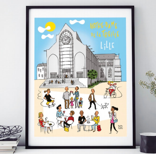 AFFICHE 18 CM PAR 24 CM NOTRE DAME DE LA TREILLE