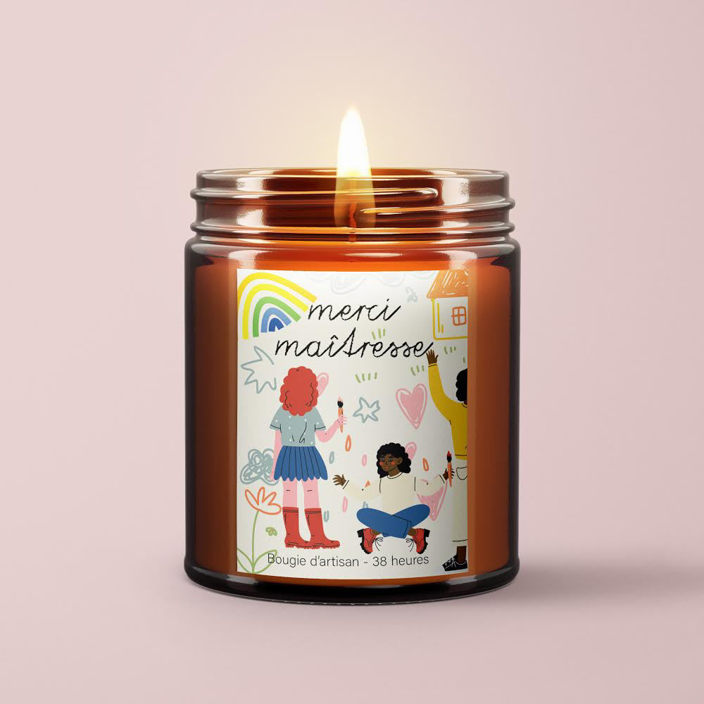 BOUGIE VÉGÉTALE EN POT D'APOTHICAIRE MERCI MAÎTRESSE