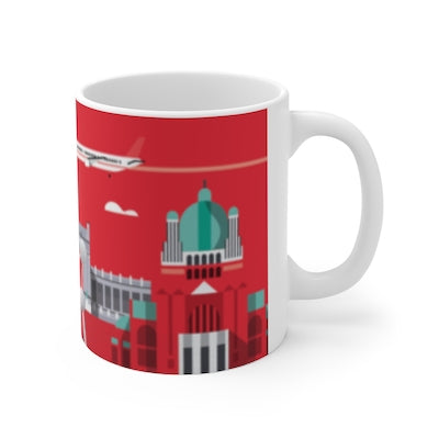 MUG EN CÉRAMIQUE BRUSSELS ROUGE