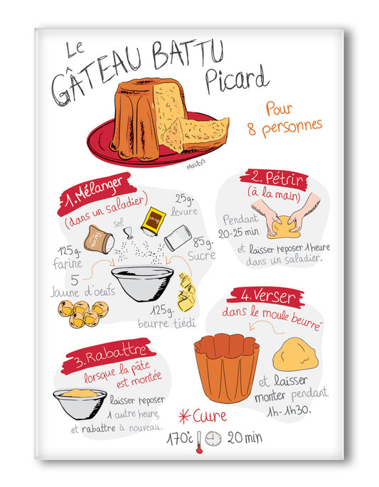 MAGNET GRAND FORMAT LE GÂTEAU BATTU