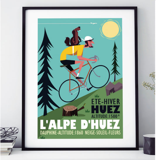 AFFICHE  L'ALPE D'HUEZ