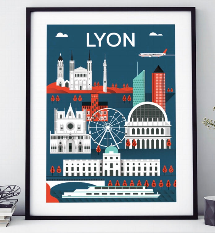 AFFICHE LYON GRAPHIQUE