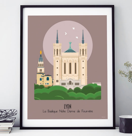 AFFICHE BASILIQUE NOTRE DAME DE FOURVIÈVRE LYON