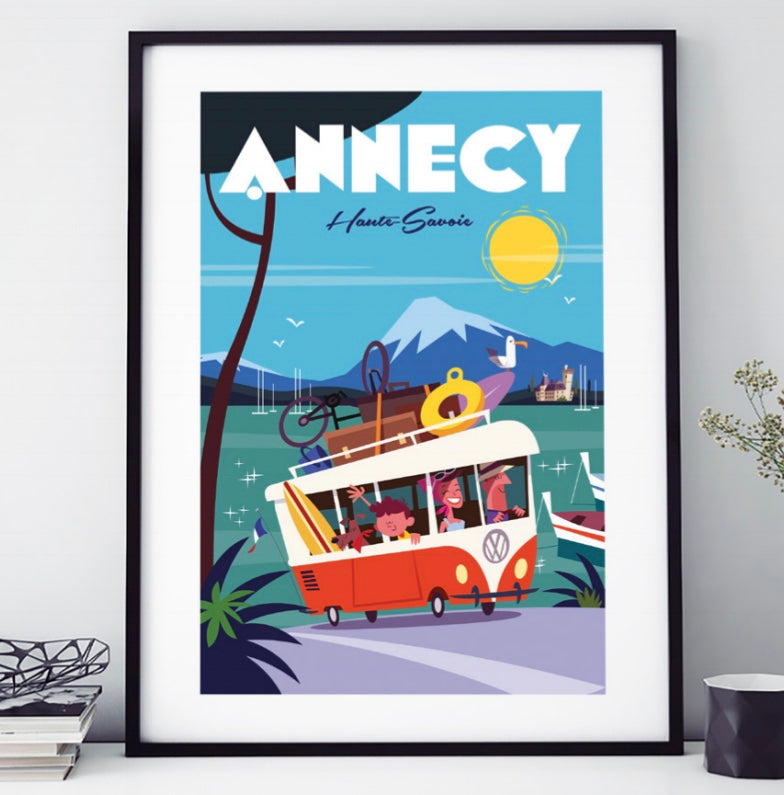 AFFICHE 18 CM PAR 24 CM ANNECY COMBI