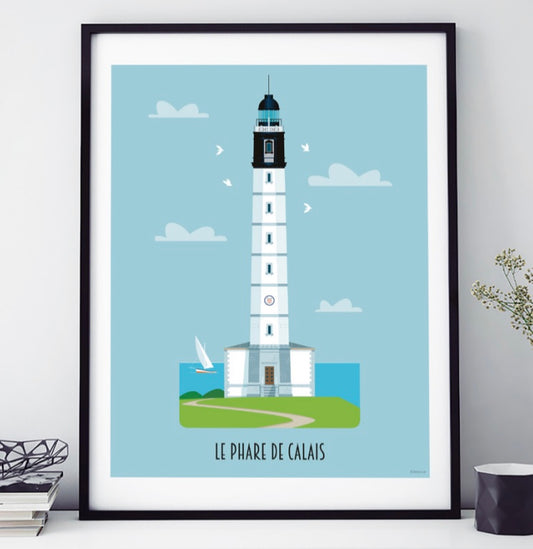 AFFICHE 18 CM PAR 24 CM LE PHARE DE CALAIS