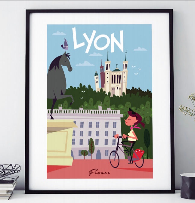 AFFICHE LYON PLACE BELLECOUR