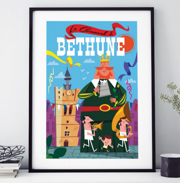 AFFICHE 18 CM PAR 24 CM CARNAVAL DE BETHUNE