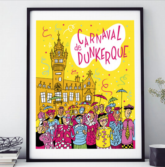 AFFICHE 18 CM PAR 24 CM CARNAVAL DE DUNKERQUE