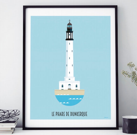 AFFICHE 18 CM PAR 24 CM LE PHARE DE DUNKERQUE