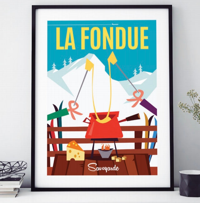 AFFICHE 18 CM PAR 24 CM LA FONDUE