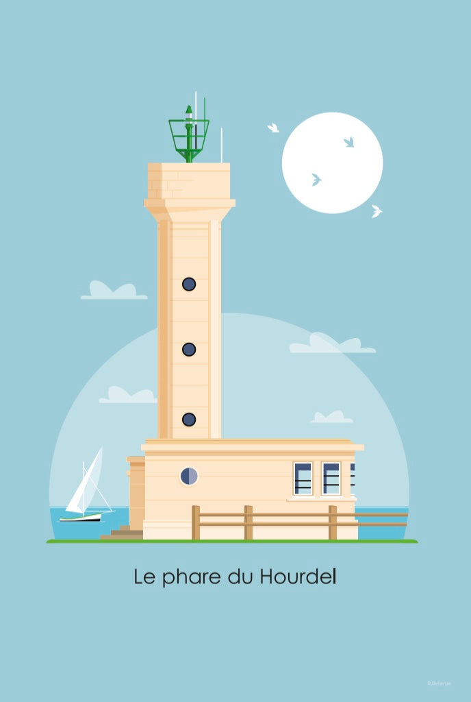 CARTE POSTALE LE PHARE DU HOURDEL