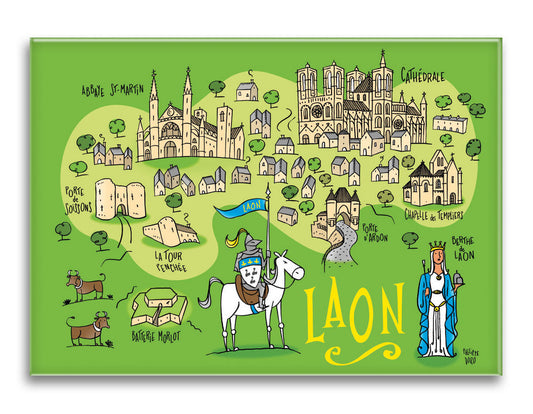 MAGNET GRAND FORMAT LAON CARTE