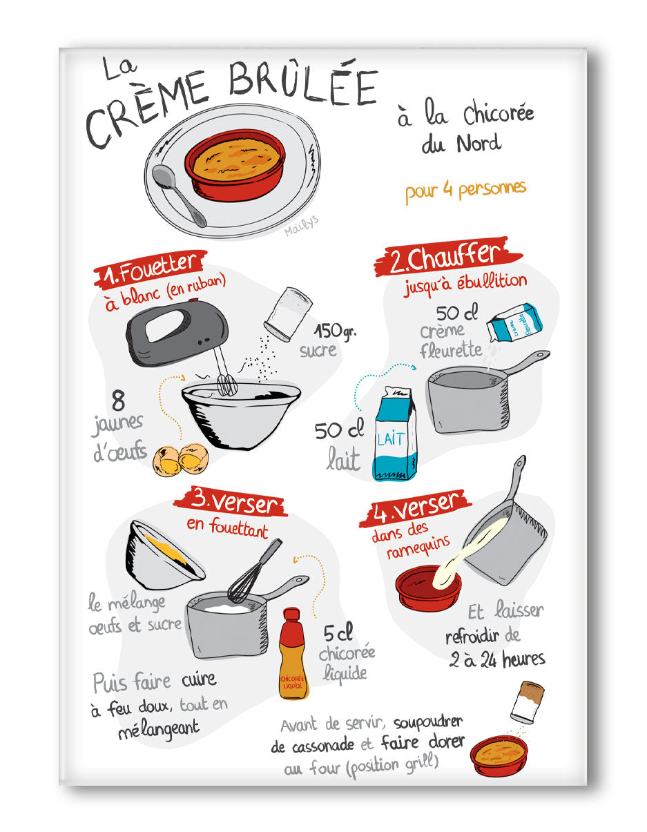 MAGNET GRAND FORMAT CRÈME BRÛLÉE