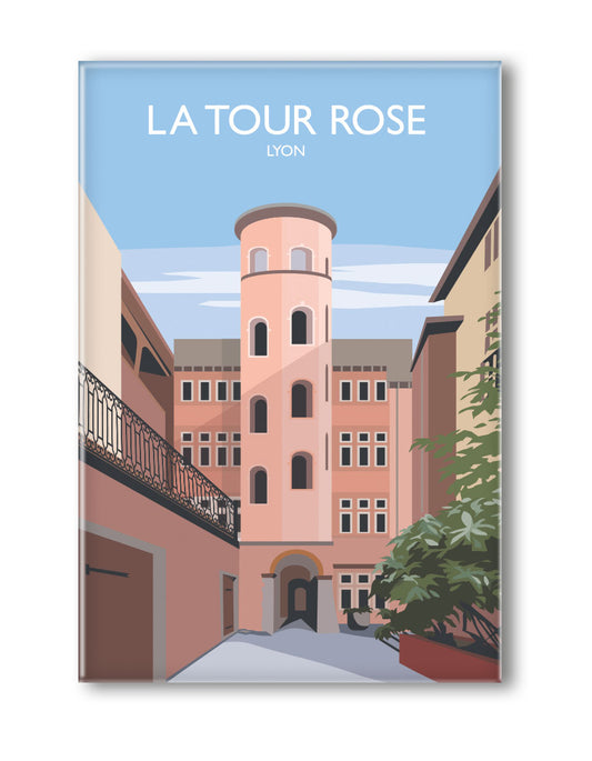 MAGNET LA TOUR ROSE LYON